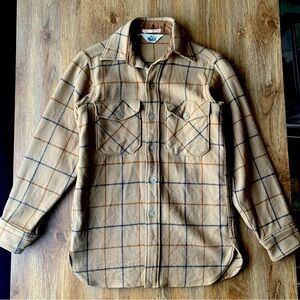 Vintage Woolrich Plaid Tan Shirt Jacket